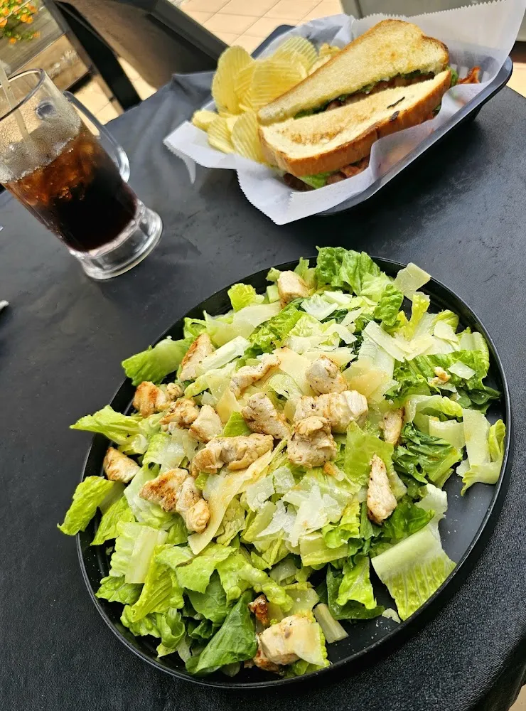 Caesar Salad with Chicken and blt