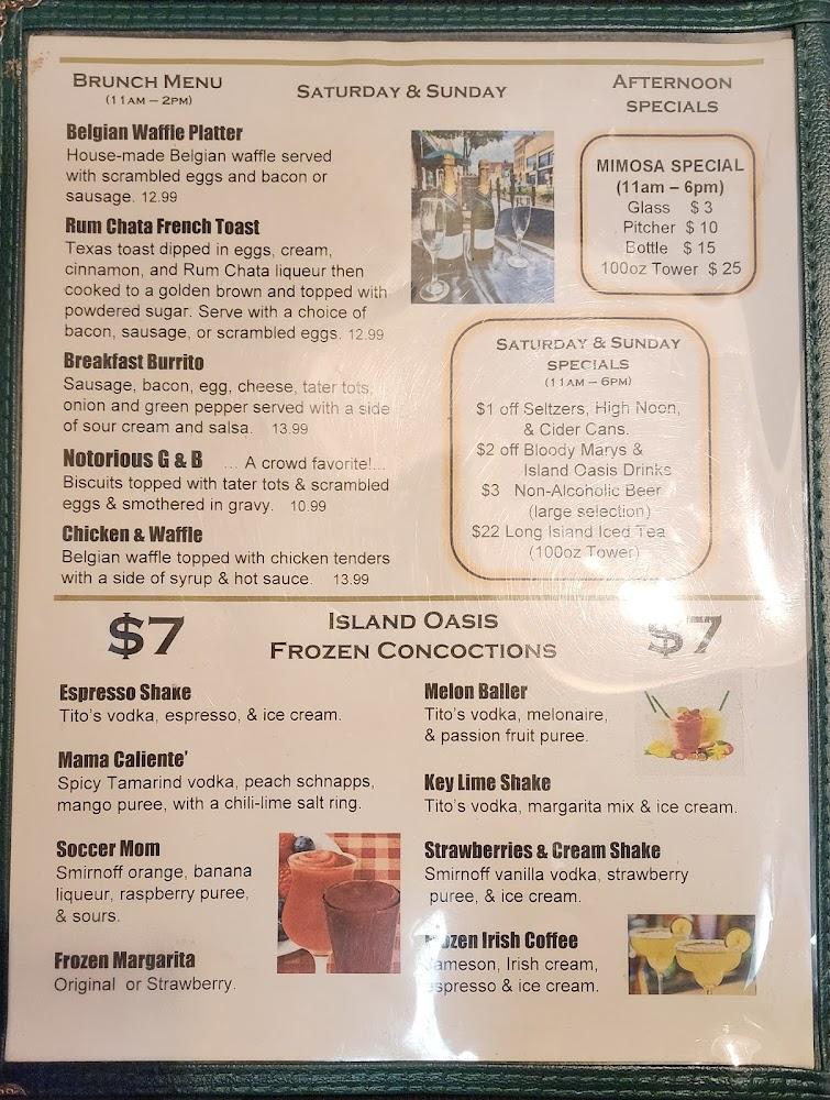 Gibbie's Pub & Eatery - Menu Scan 2